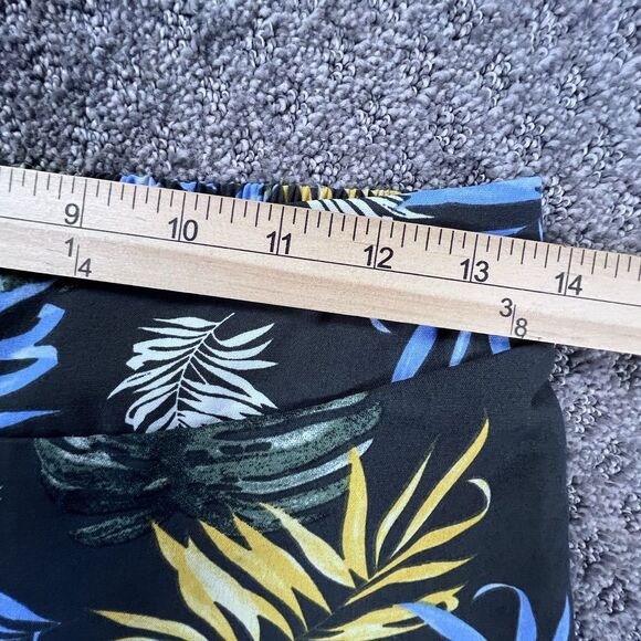 Sadie & Sage Palm Leave Aloha Ruffled Hem Lined Pull On Shorts Size Medium - Picture 5 of 7